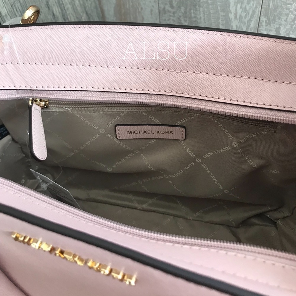 Michael Kors Med TZ Satchel Leather Blossom Rose W - Picture 6 of 8